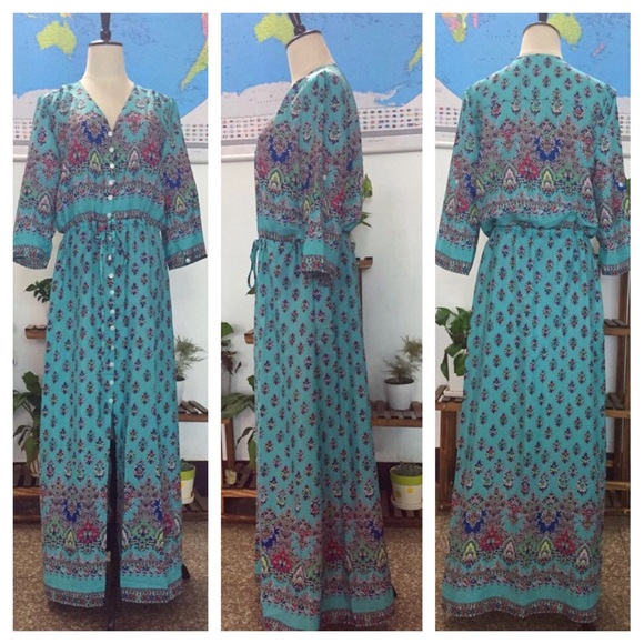 SUMMER BOHO PRINT BEACH DRESS 🏖 - Picture 4 of 8